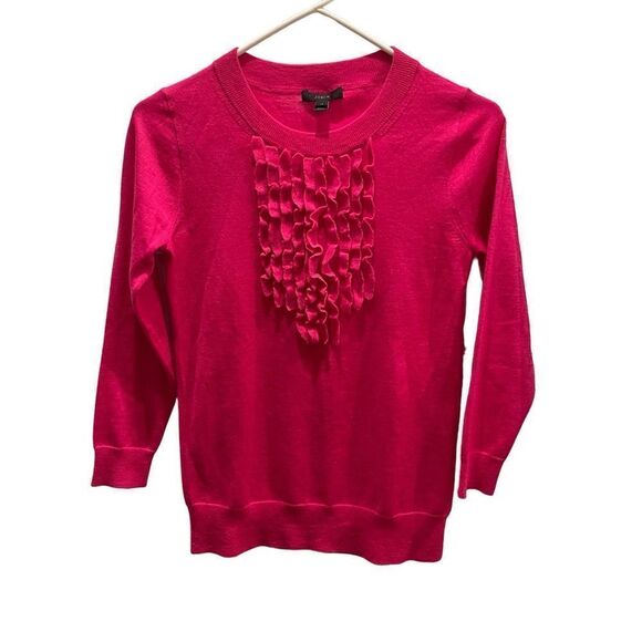 J. Crew Merino Wool Pink Crew Neck Sweater Size XS - Picture 1 of 5